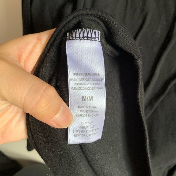 Gaiam Black Draped Long Sleeve Tee T-shirt - Picture 6 of 6